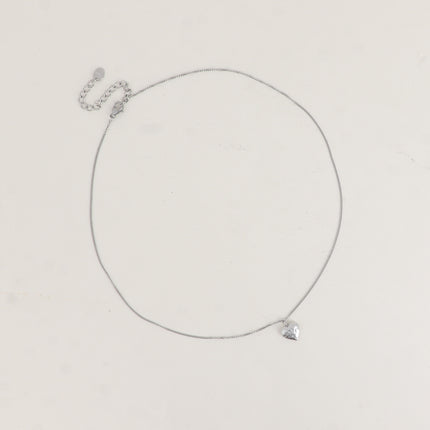 Collier - pendentif coeur effet brossé