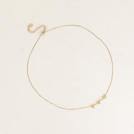 Collier - 3 coeurs effet brossé