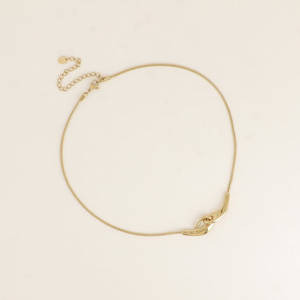 Collier - maille serpent et pendentif crochet