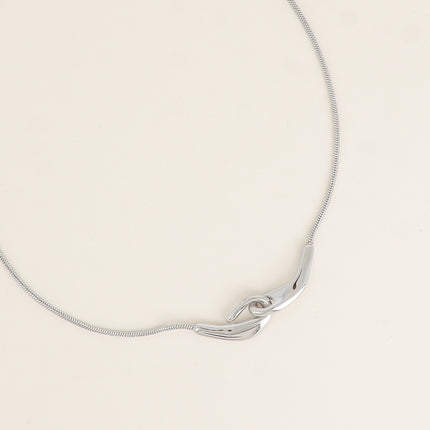 Collier - maille serpent et pendentif crochet