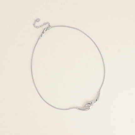 Collier - maille serpent et pendentif crochet