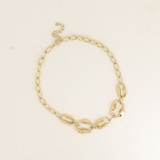 Collier - maillons ovales et maillons cauris