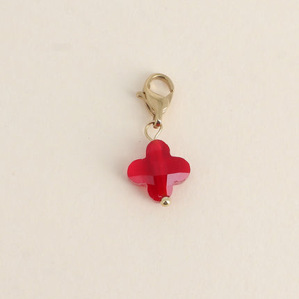 Charm Chance Petit - trèfle en pierre naturelle, pâte de verre ou oeil de chat
