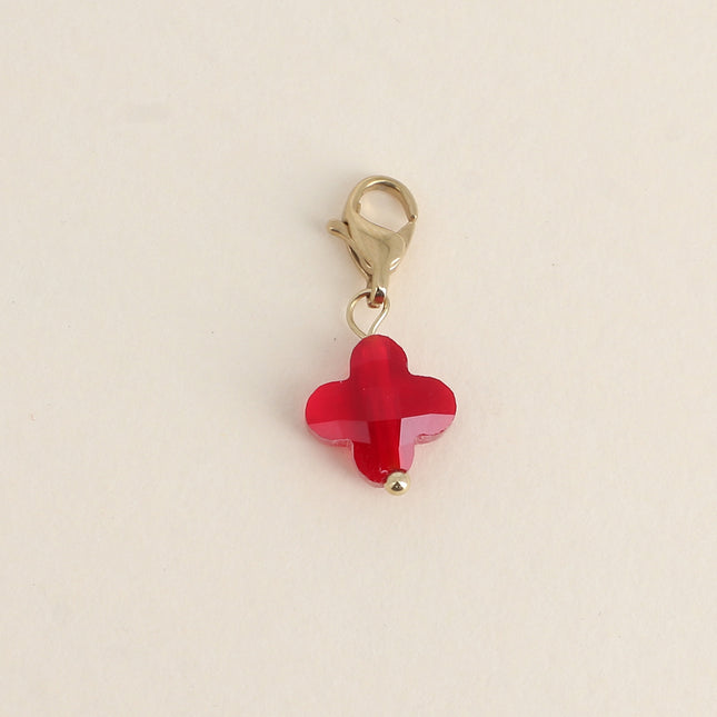 Charm Chance Petit - trèfle en pierre naturelle, pâte de verre ou oeil de chat
