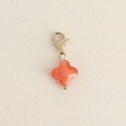 Charm Chance Petit - trèfle en pierre naturelle, pâte de verre ou oeil de chat