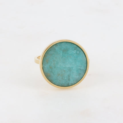 Bague Maxine - pierre naturelle ronde