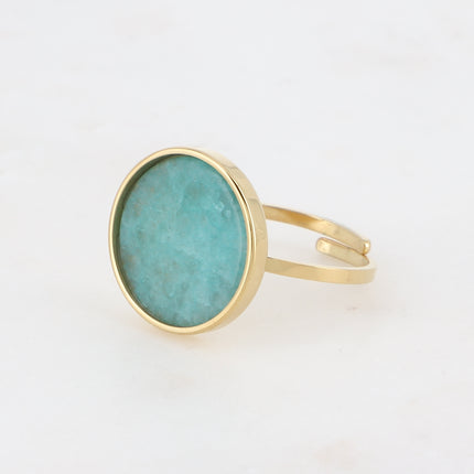Bague Maxine - pierre naturelle ronde
