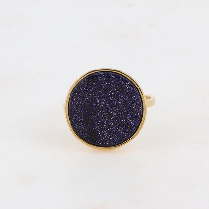 Bague Maxine - pierre naturelle ronde