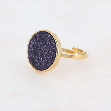 Bague Maxine - pierre naturelle ronde