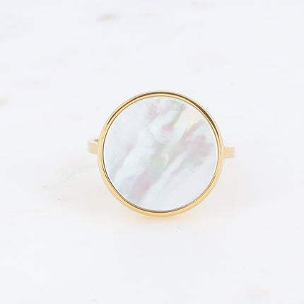 Bague Maxine - pierre naturelle ronde