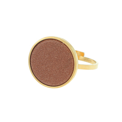 Bague Maxine - pierre naturelle ronde