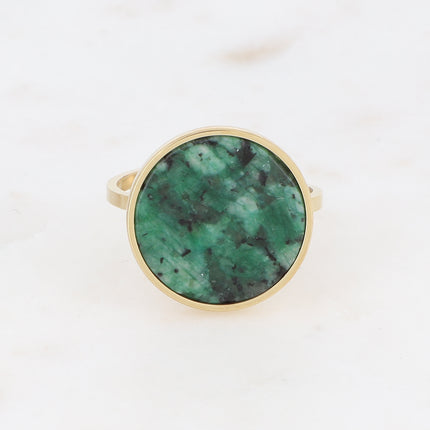 Bague Maxine - pierre naturelle ronde
