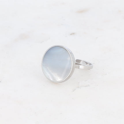 Bague Maxine - pierre naturelle ronde