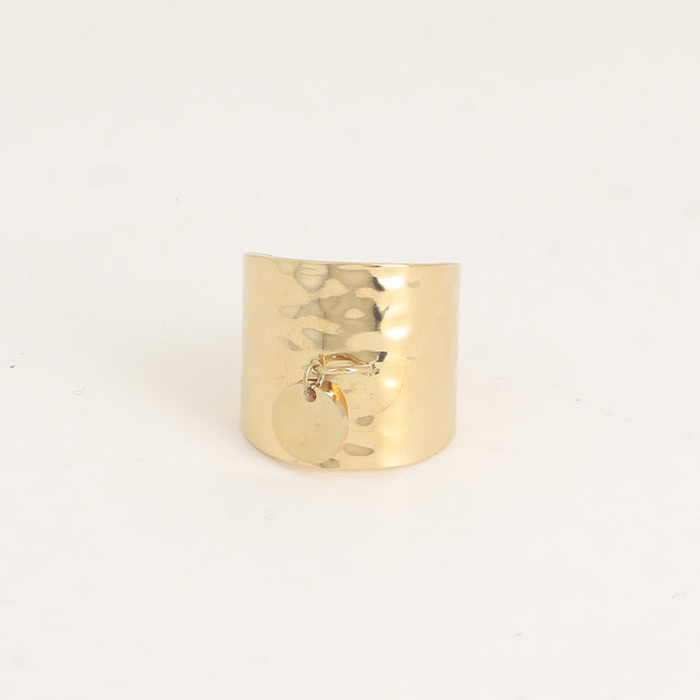 Bague large - pampille ronde