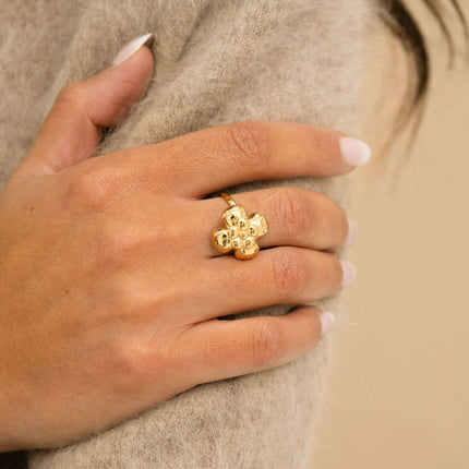 Bague fine - motif fleur