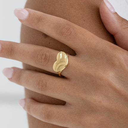 Bague - coeur lisse