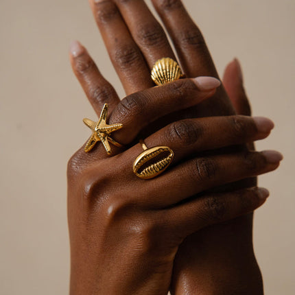 Bague Zaya - motif cauri