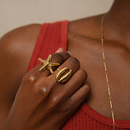 Bague Zaya - motif cauri