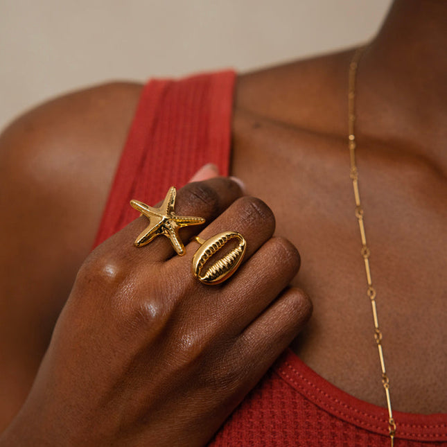 Bague Zaya - motif cauri