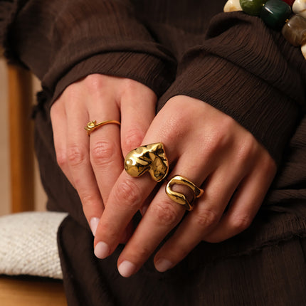 Bague Lyséane - coeur martelé