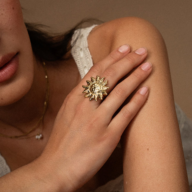 Bague Azor - grand soleil texturé