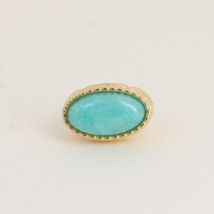 Venice Ring - signet style, oval natural stone