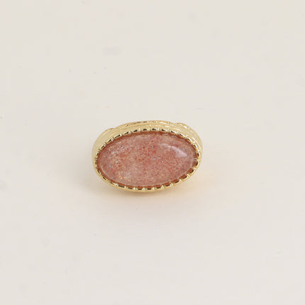 Venice Ring - signet style, oval natural stone