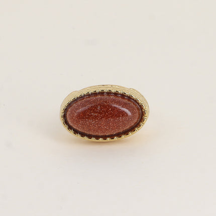 Venice Ring - signet style, oval natural stone