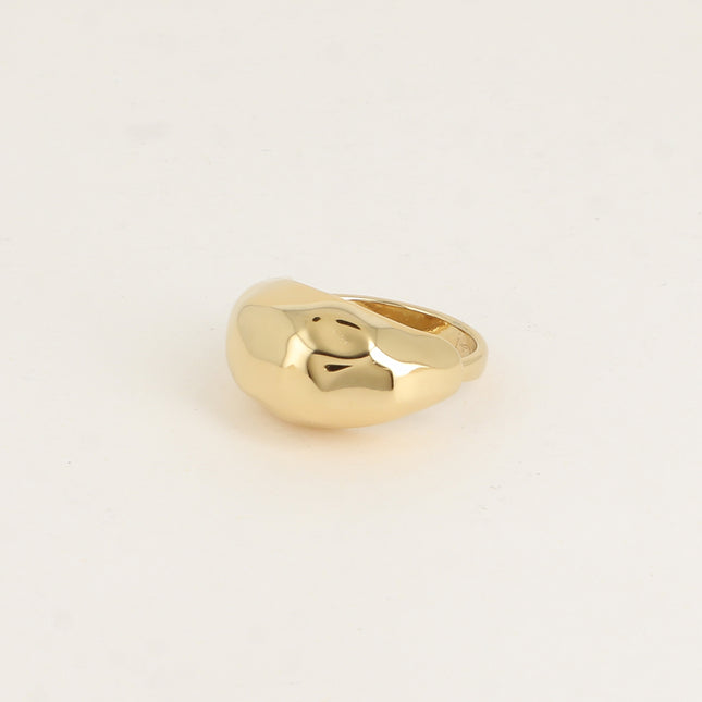 Ring - hammered, domed, wavy shape