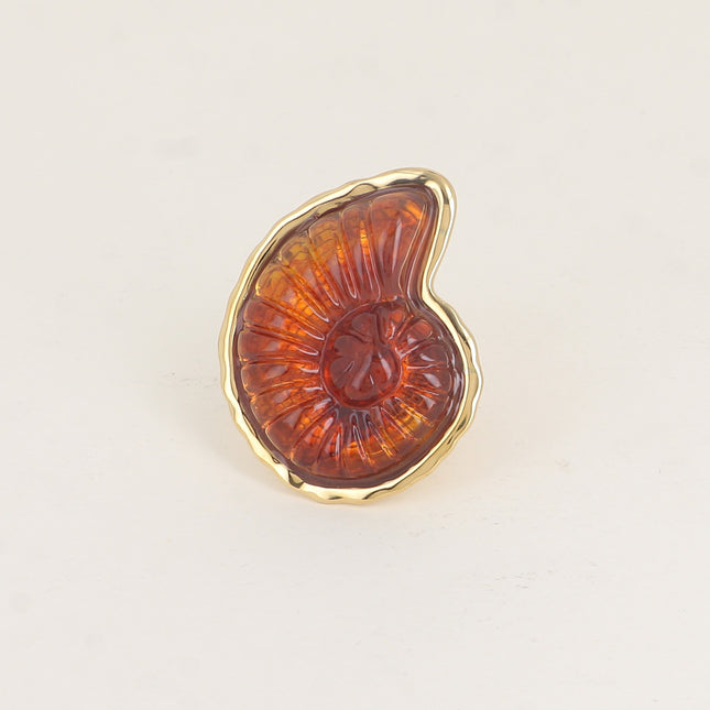 Bague large - gros coquillage en résine