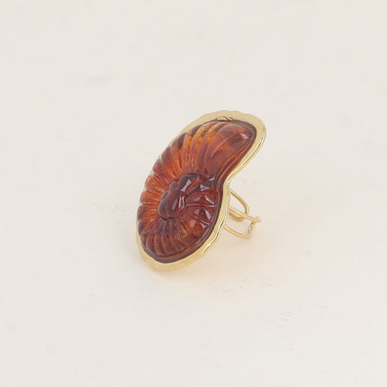 Bague large - gros coquillage en résine