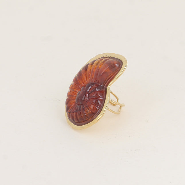 Bague large - gros coquillage en résine