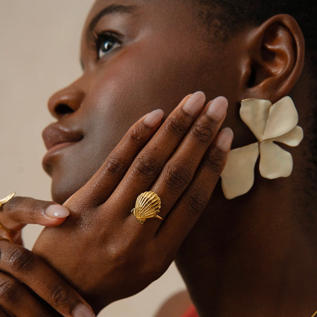 Bague Velora - motif coquillage