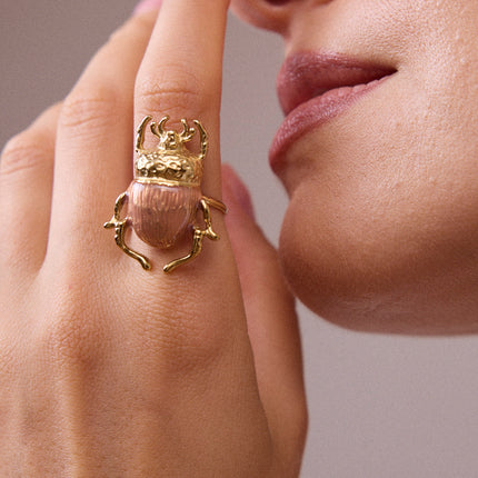 Ring - Beetle and enamel