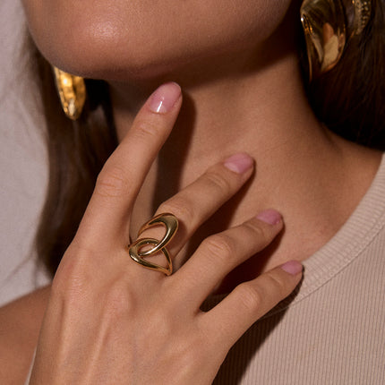 Bague - 2 formes ajourées - Taille 57