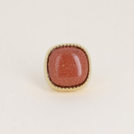 Minéra Ring - square natural stone