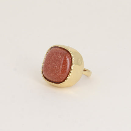 Minéra Ring - square natural stone