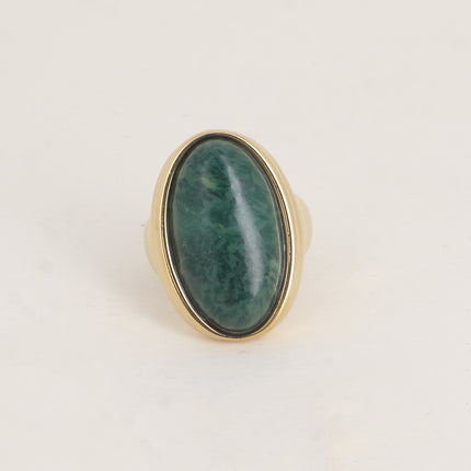 Bague large - pierre naturelle ovale