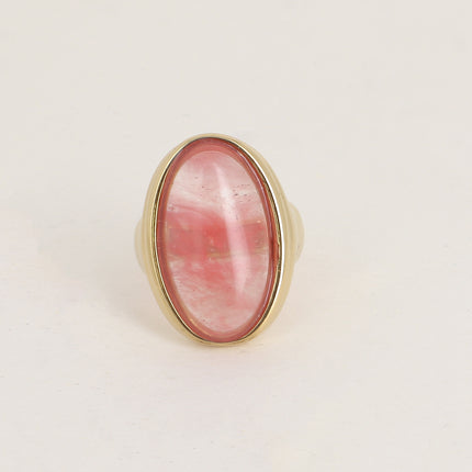 Bague large - pierre naturelle ovale