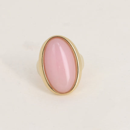 Bague large - pierre naturelle ovale