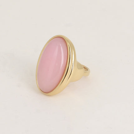 Bague large - pierre naturelle ovale