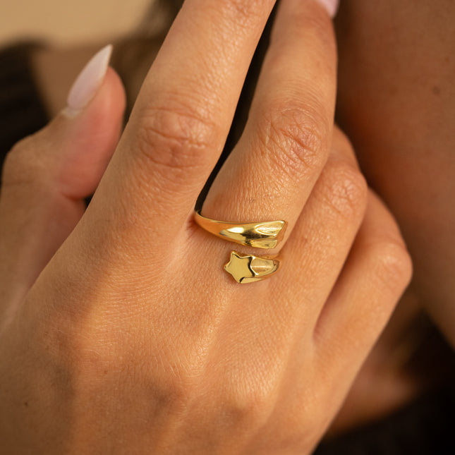 Bague ouverte - étoiles