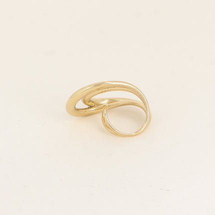 Bague large - 2 courbes