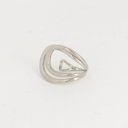 Bague large - 2 courbes