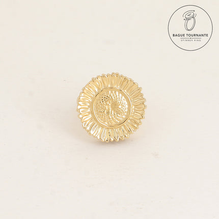 Bague rotative avec tournesol tournant