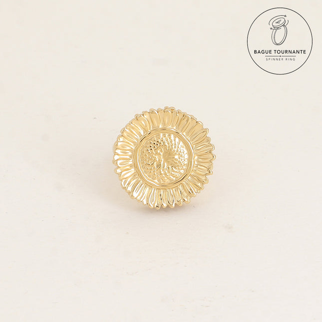 Bague rotative avec tournesol tournant