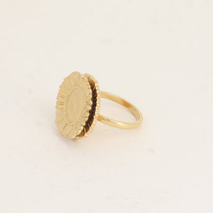 Bague rotative avec tournesol tournant