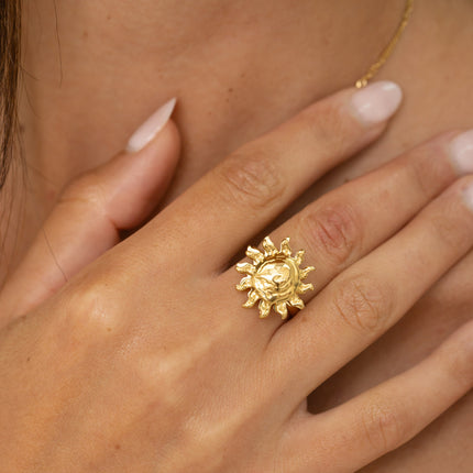 Bague rotative avec soleil tournant