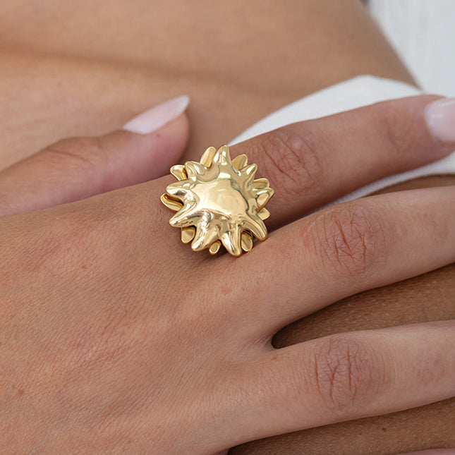Bague rotative avec soleil tournant
