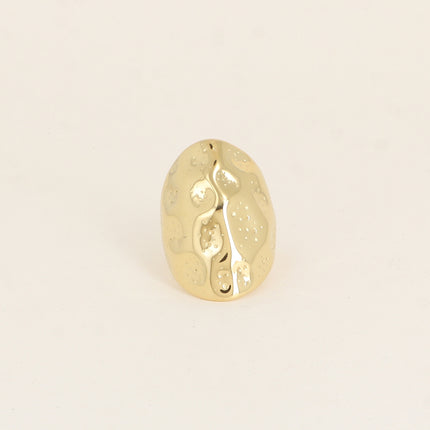 Bague - grand ovale avec texture écaille